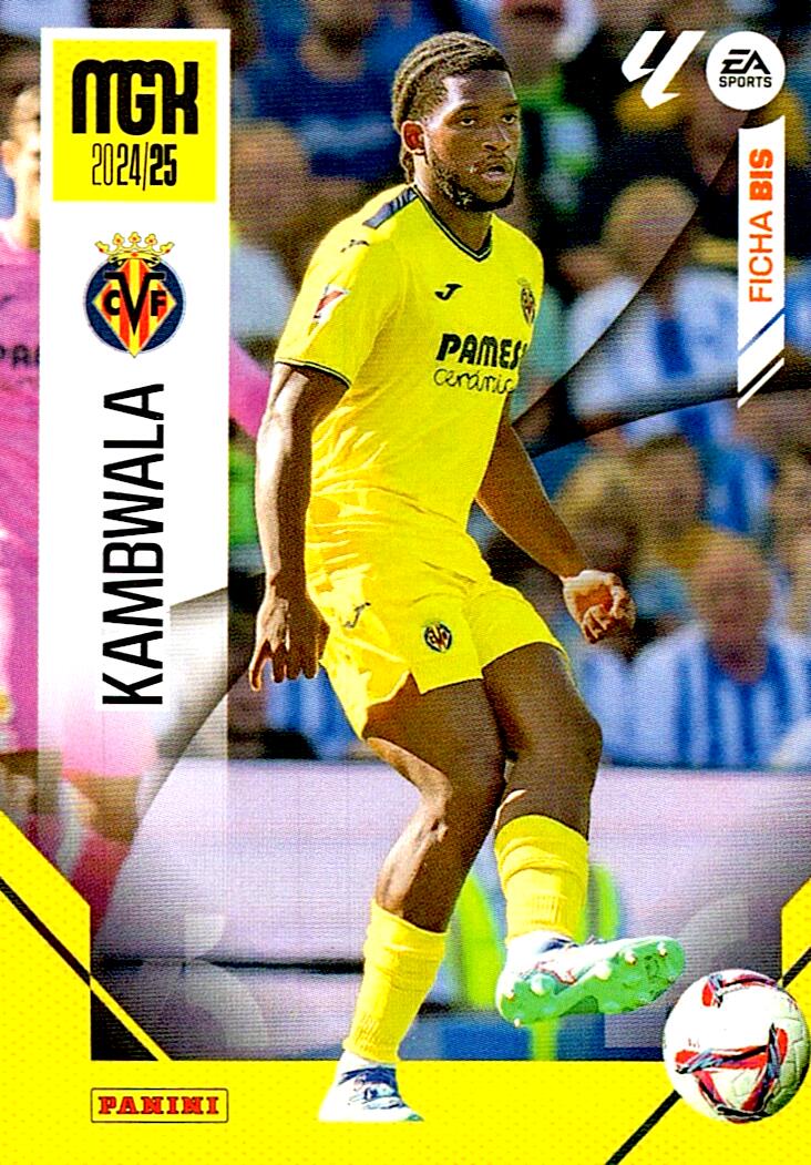 Megacracks 2024/2025 KAMBWALA Villarreal CF Nº 366 BIS FICHA BIS SEGUNDA EDICION