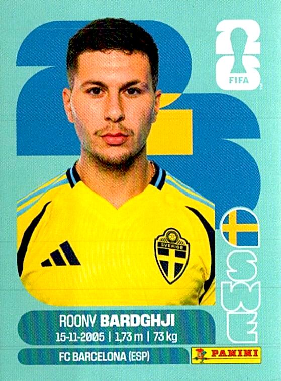 STICKERS FIFA WORLD CUP 2026 ROONY BARDGHJI NºSWE 16