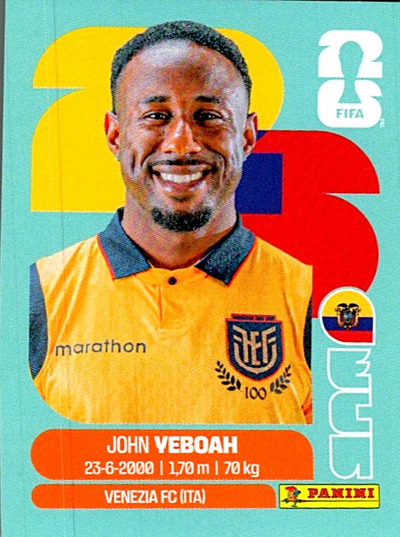 STICKERS FIFA WORLD CUP 2026 JOHN YEBOAH NºECU 14