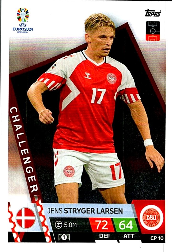 TOPPS UEFA EURO 2024 JENS STRYGER LARSEN CHALLENGER CP 10