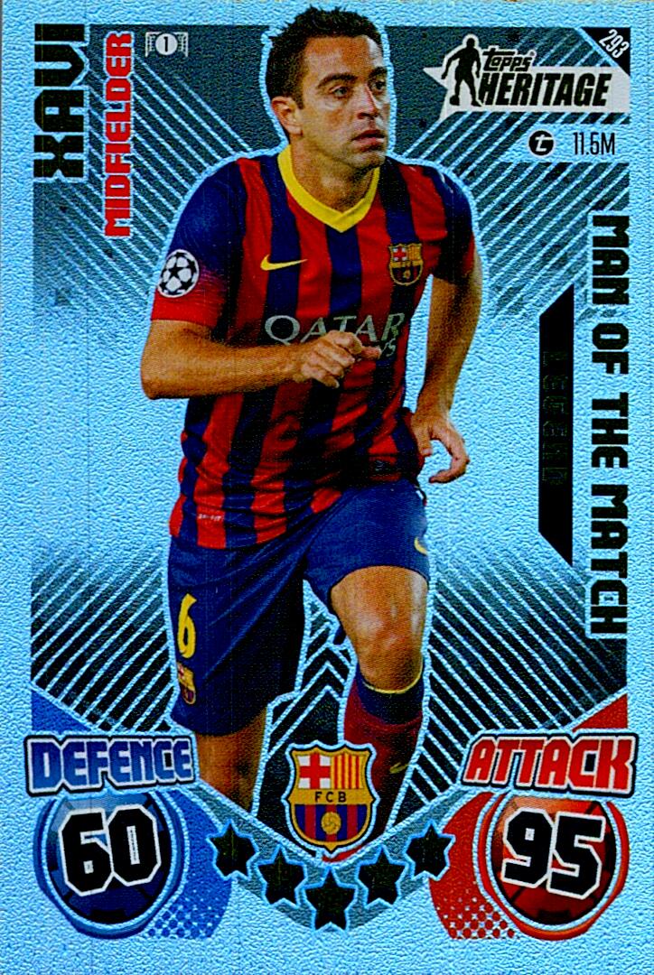 Match Attax Extra 2025 Xavi Topps Heritage nº293