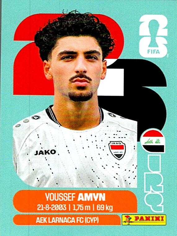 STICKERS FIFA WORLD CUP 2026 YOUSSEF AMYN NºIRQ 14