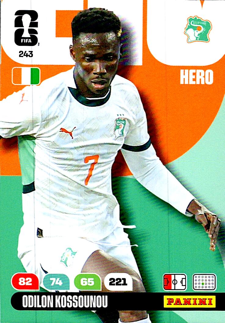 ADRENALYN WORLD CUP 2026 ODILON KOSSOUNOU IVORY COAST Nº243