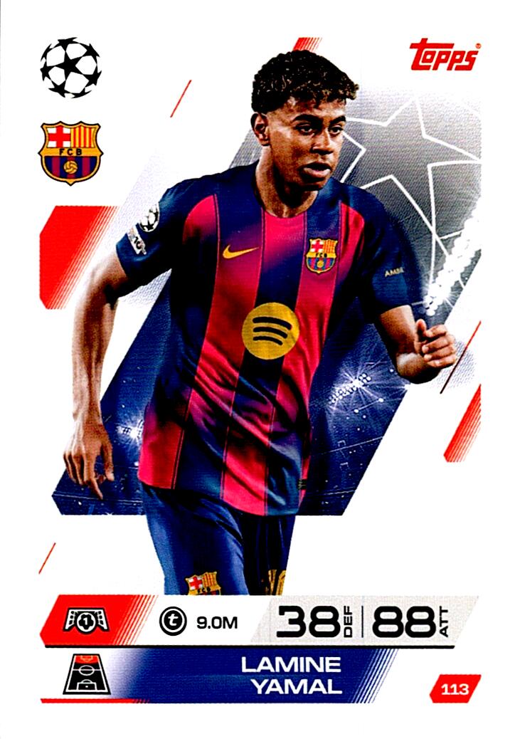 MATCH ATTAX CHAMPIONS LEAGUE 2025/2026 LAMINE YAMAL Nº113