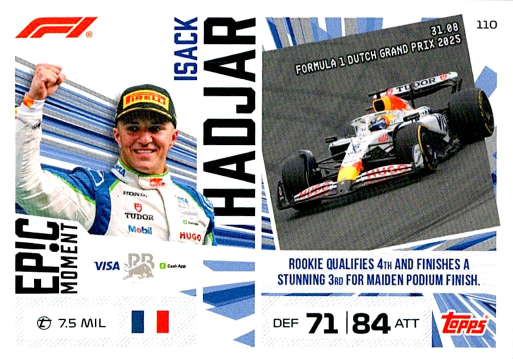 TURBO ATTAX FORMULA 1 2026 ISACK HADJAR  Nº110