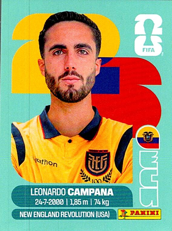 STICKERS FIFA WORLD CUP 2026 LEONARDO CAMPANA NºECU 15
