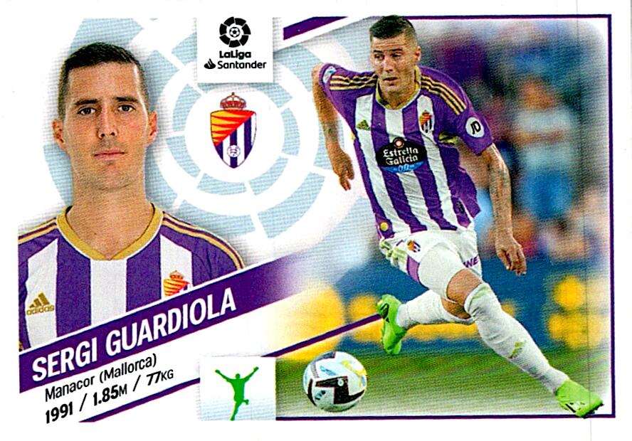 Cromo Liga Este 2022/2023 SERGI GUARDIOLA COLOCA Nº17BIS CUARTA EDICION