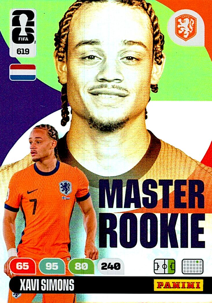 ADRENALYN WORLD CUP 2026 XAVI SIMONS MASTER ROOKIE Nº619