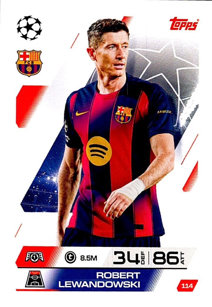 MATCH ATTAX CHAMPIONS LEAGUE 2025/2026 ROBERT LEWANDOWSKI Nº114
