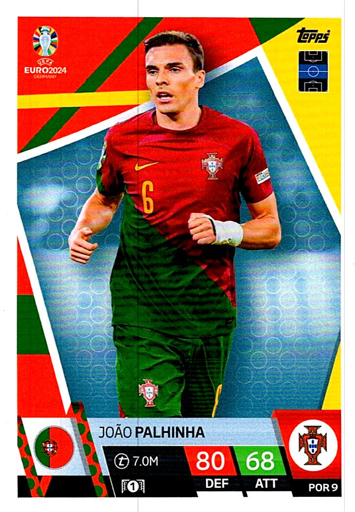 TOPPS MATCH ATTAX UEFA EURO 2024 JOAO PALHINHA PORTUGAL NºPOR9