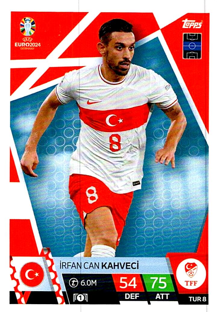 TOPPS MATCH ATTAX UEFA EURO 2024 IRFAN CAN KAHVECI TURQUIA NºTUR8