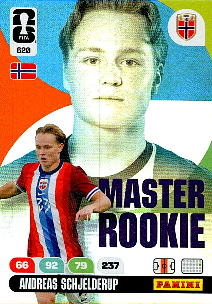 ADRENALYN WORLD CUP 2026 ANDREAS SCHJELDERUP MASTER ROOKIE Nº620