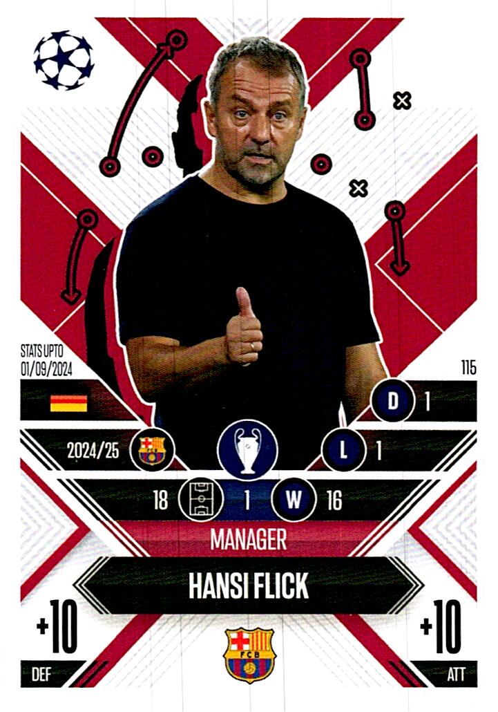 Match Attax Extra 2025 Hansi Flick nº115