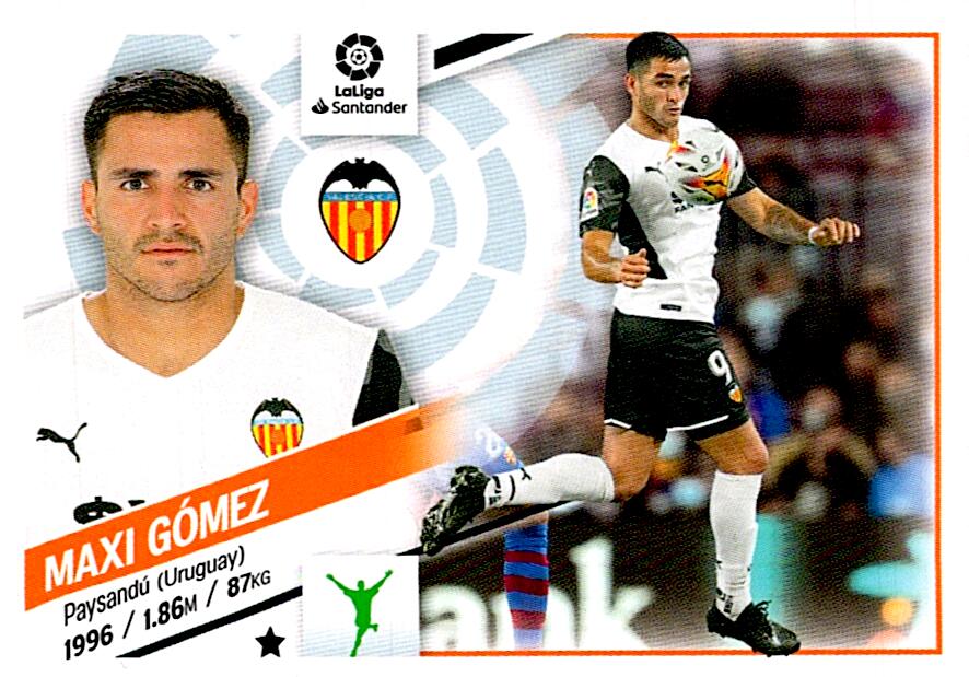 Cromo Liga Este 2022/2023 MAXI GOMEZ VALENCIA CF Nº19