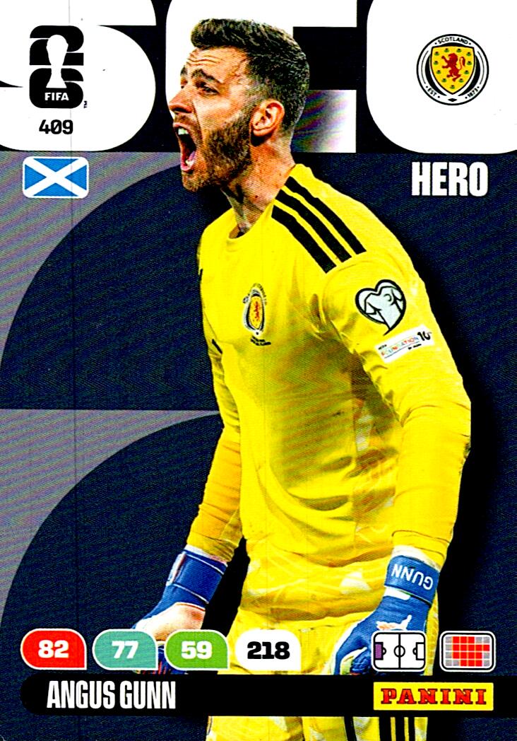ADRENALYN WORLD CUP 2026 ANGUS GUNN SCOTLAND Nº409