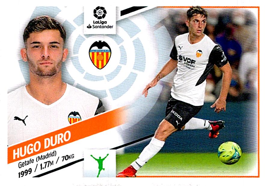 Cromo Liga Este 2022/2023 HUGO DURO VALENCIA CF Nº20