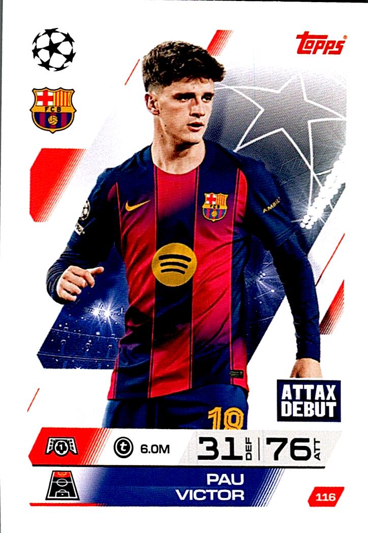 MATCH ATTAX CHAMPIONS LEAGUE 2025/2026 PAU VICTOR Nº116