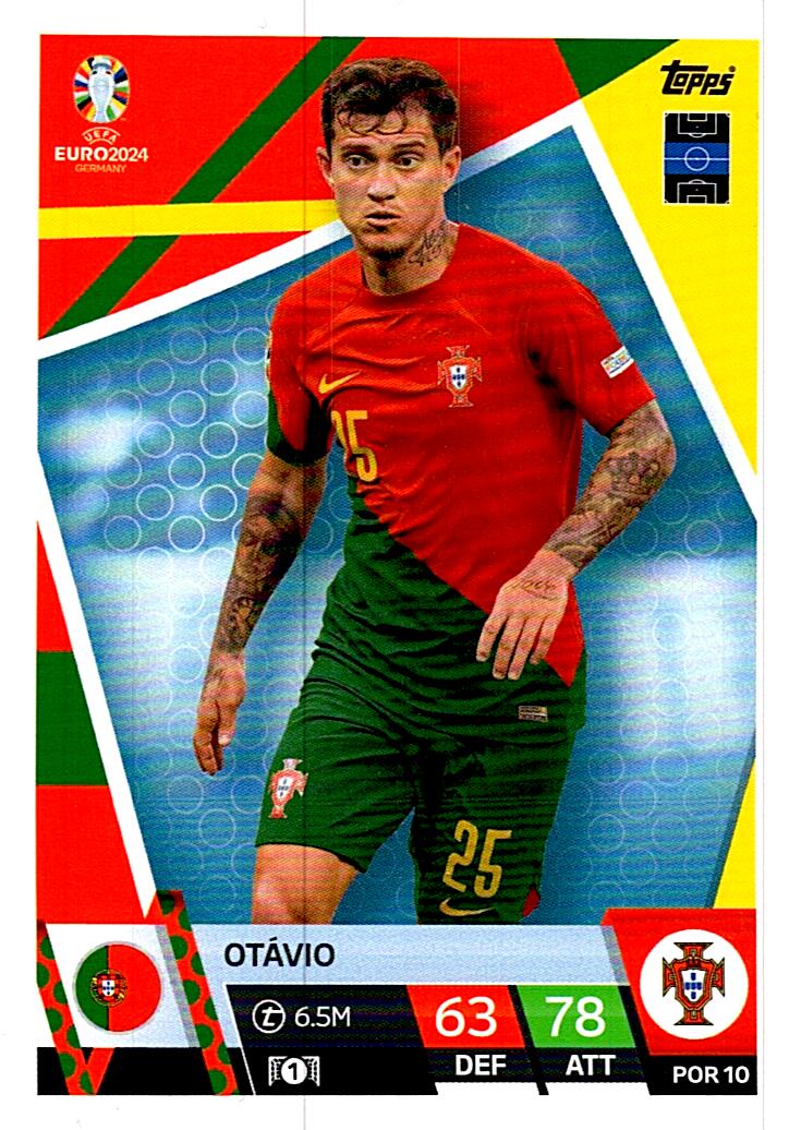 TOPPS MATCH ATTAX UEFA EURO 2024 OTAVIO PORTUGAL NºPOR10