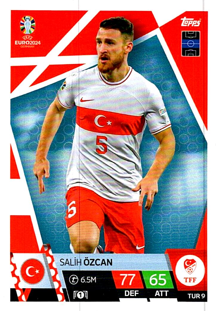 TOPPS MATCH ATTAX UEFA EURO 2024 SALIH ÖZCAN TURQUIA NºTUR9