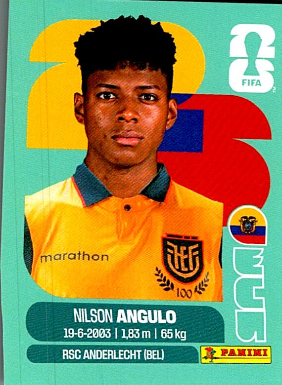 STICKERS FIFA WORLD CUP 2026 NILSON ANGULO NºECU 17