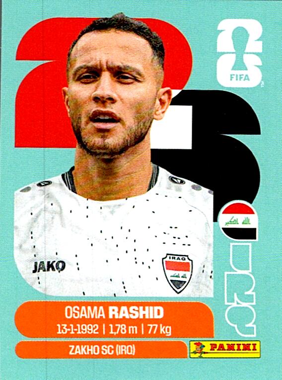 STICKERS FIFA WORLD CUP 2026 OSAMA RASHID NºIRQ 17