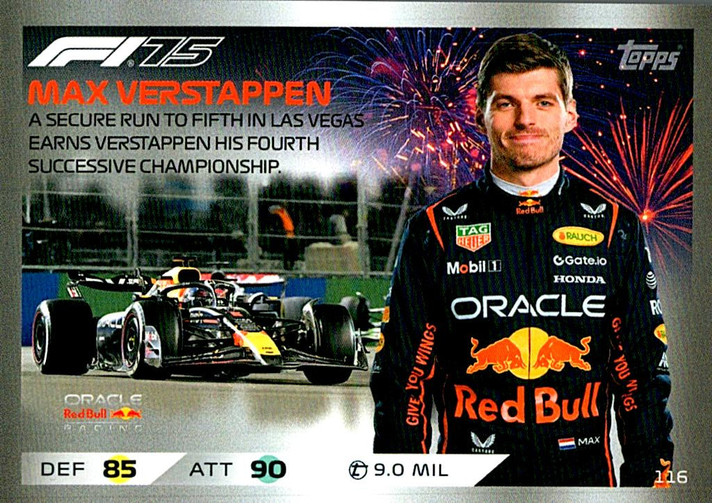 Turbo Attax 2025 MAX VERSTAPPEN nº116