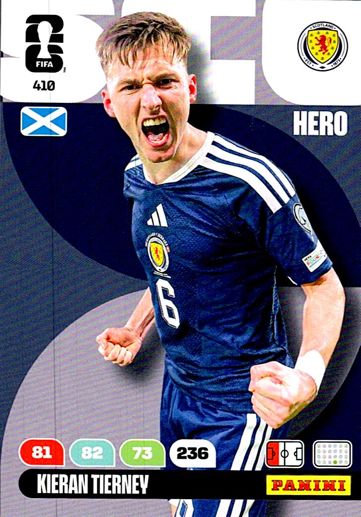 ADRENALYN WORLD CUP 2026 KIERAN TIERNEY SCOTLAND Nº410