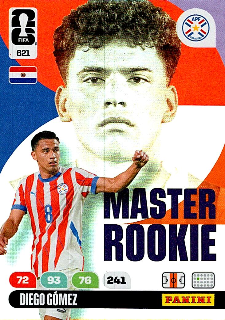 ADRENALYN WORLD CUP 2026 DIEGO GOMEZ MASTER ROOKIE Nº621