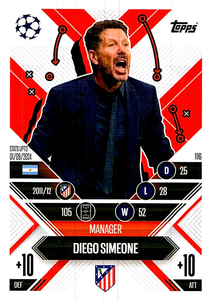 Match Attax Extra 2025 Diego Simeone nº116