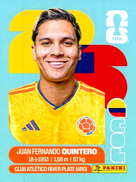 STICKERS FIFA WORLD CUP 2026 JUAN FERNANDO QUINTERO NºCOL 15