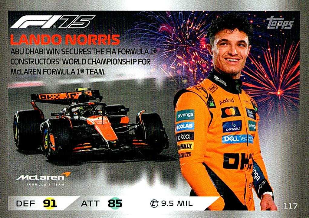 Turbo Attax 2025 LANDO NORRIS nº117