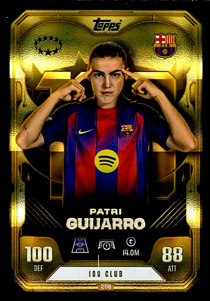 TOPPS MATCH ATTAX EXTRA 2025/26 PATRI GUIJARRO 100 CLUB Nº288