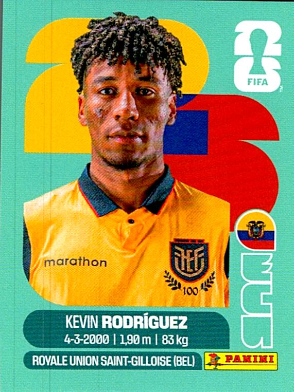 STICKERS FIFA WORLD CUP 2026 KEVIN RODRIGUEZ NºECU 19