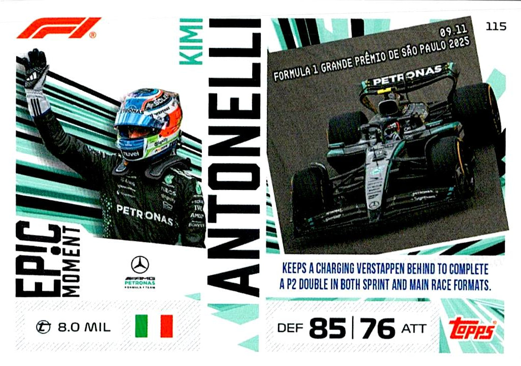 TURBO ATTAX FORMULA 1 2026 KIMI ANTONELLI Nº115