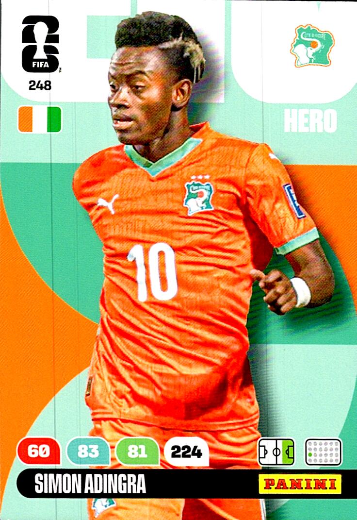ADRENALYN WORLD CUP 2026 SIMON ADINGRA IVORY COAST Nº248