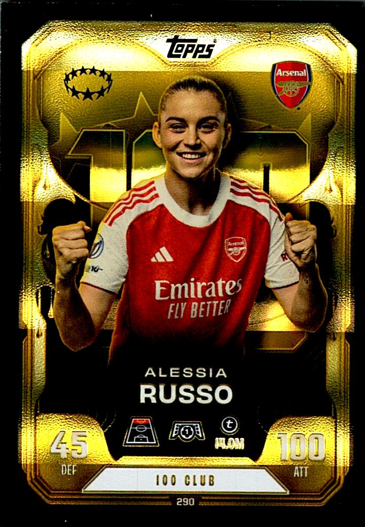 TOPPS MATCH ATTAX EXTRA 2025/26 ALESSIA RUSSO 100 CLUB Nº290