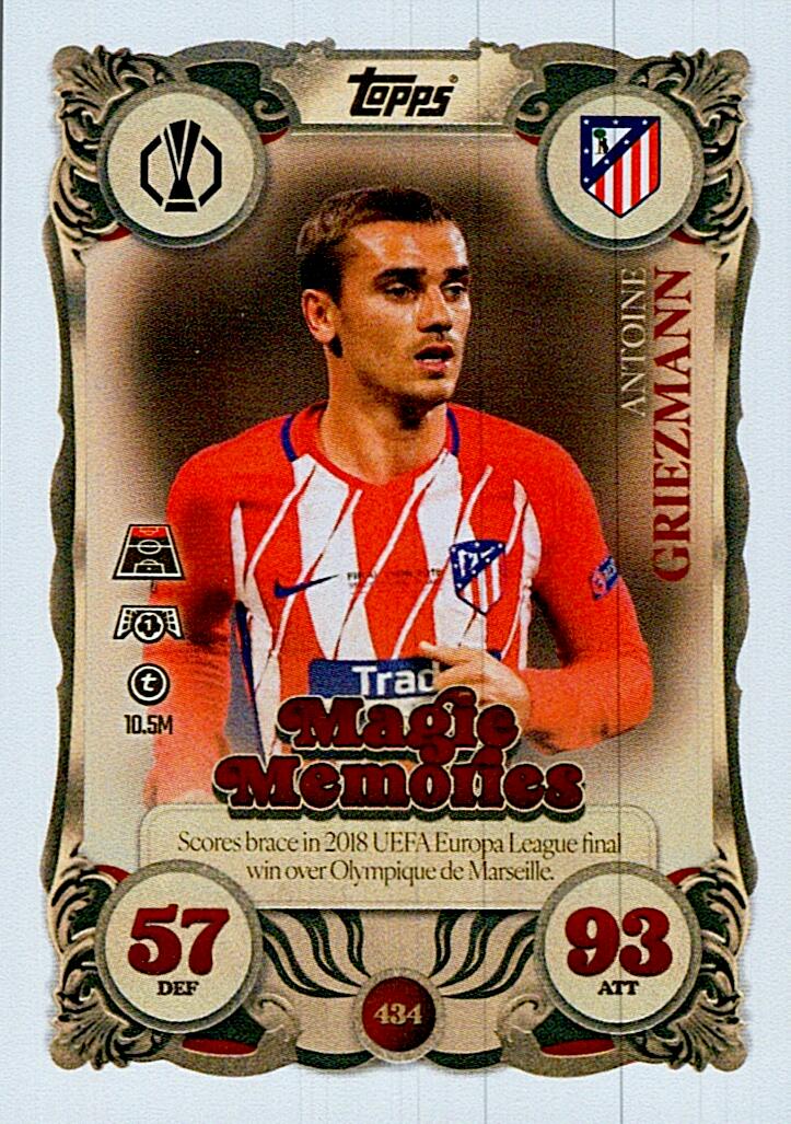 MATCH ATTAX CHAMPIONS LEAGUE 2025/2026 GRIEZMANN MAGIE MEMORIES Nº434
