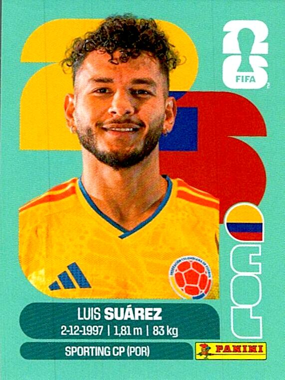 STICKERS FIFA WORLD CUP 2026 LUIS SUAREZ NºCOL 19