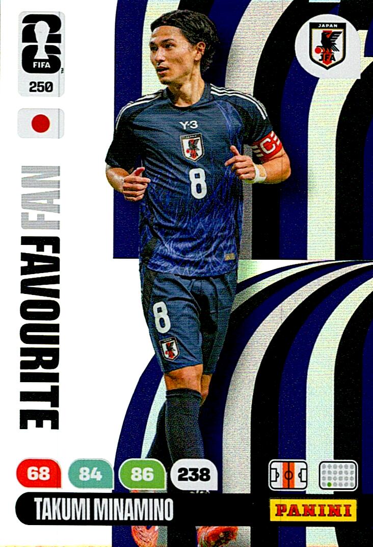 ADRENALYN WORLD CUP 2026 TAKUMI MINAMINO JAPAN FANS FAVOURITE Nº250