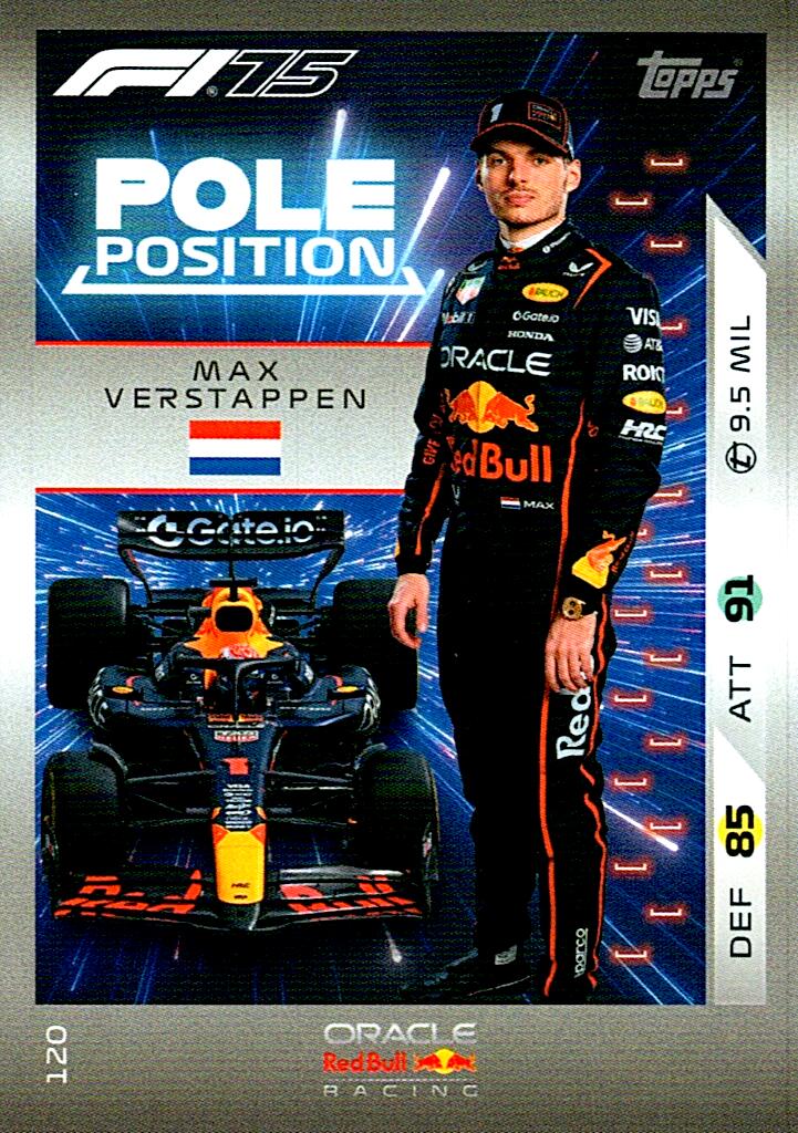 Turbo Attax 2025 POLE POSITION MAX VERSTAPPEN nº120