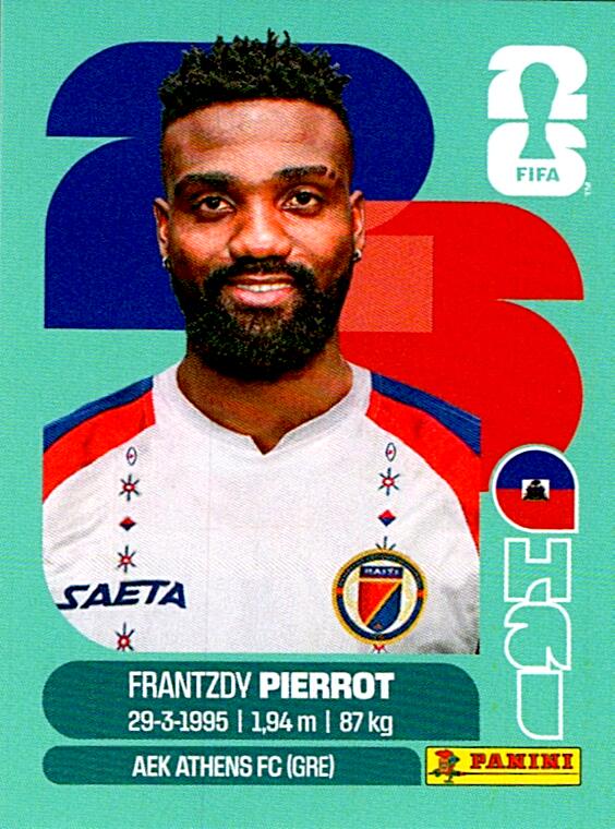 STICKERS FIFA WORLD CUP 2026 FRANTZDY PIERROT NºHAI 20