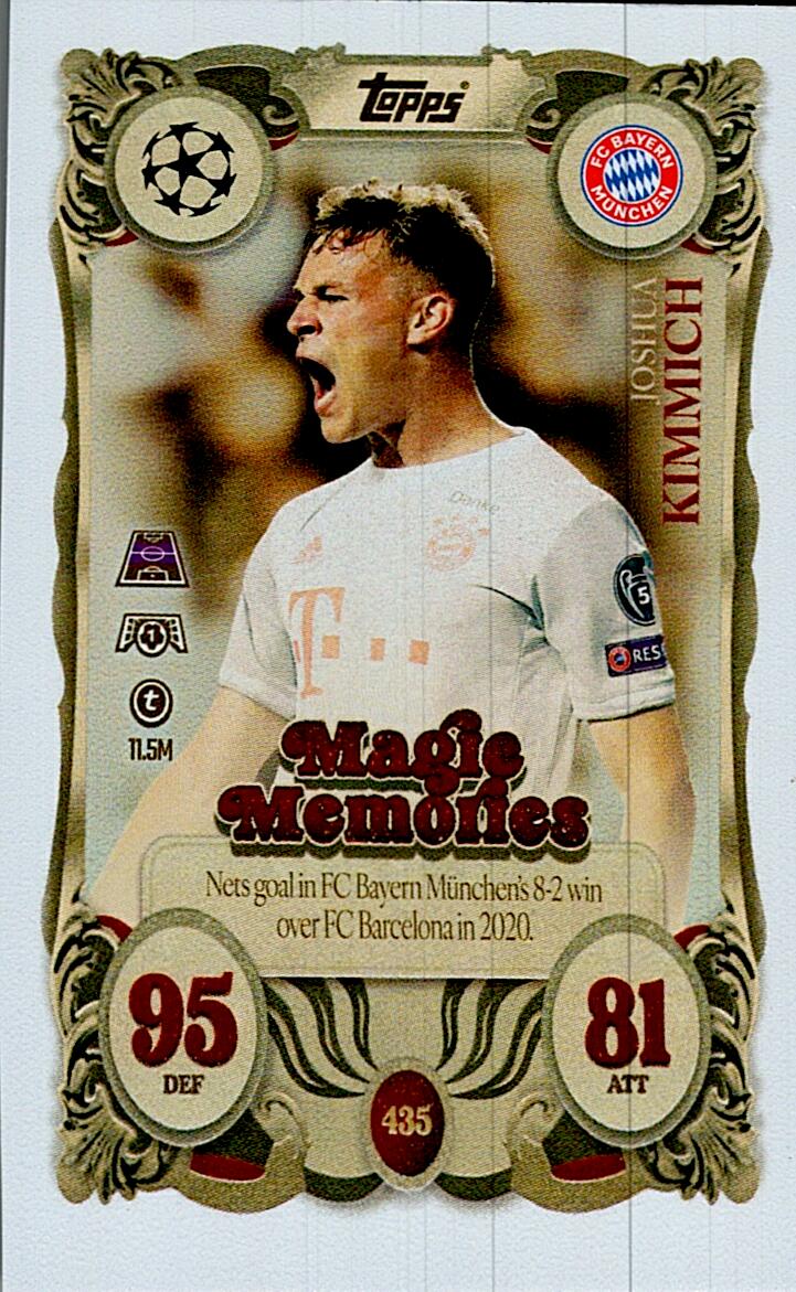 MATCH ATTAX CHAMPIONS LEAGUE 2025/2026 KIMMICH MAGIE MEMORIES Nº435