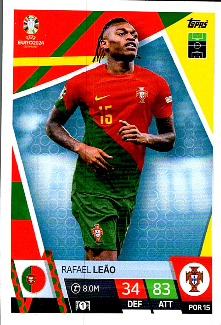 TOPPS MATCH ATTAX UEFA EURO 2024 RAFAEL LEAO PORTUGAL NºPOR15