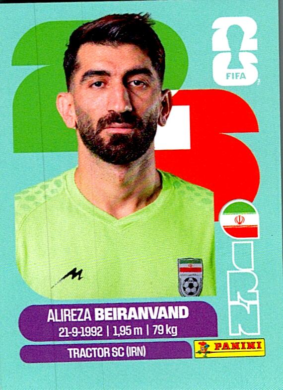 STICKERS FIFA WORLD CUP 2026 ARILEZA BEIRANVAND NºIRN 2