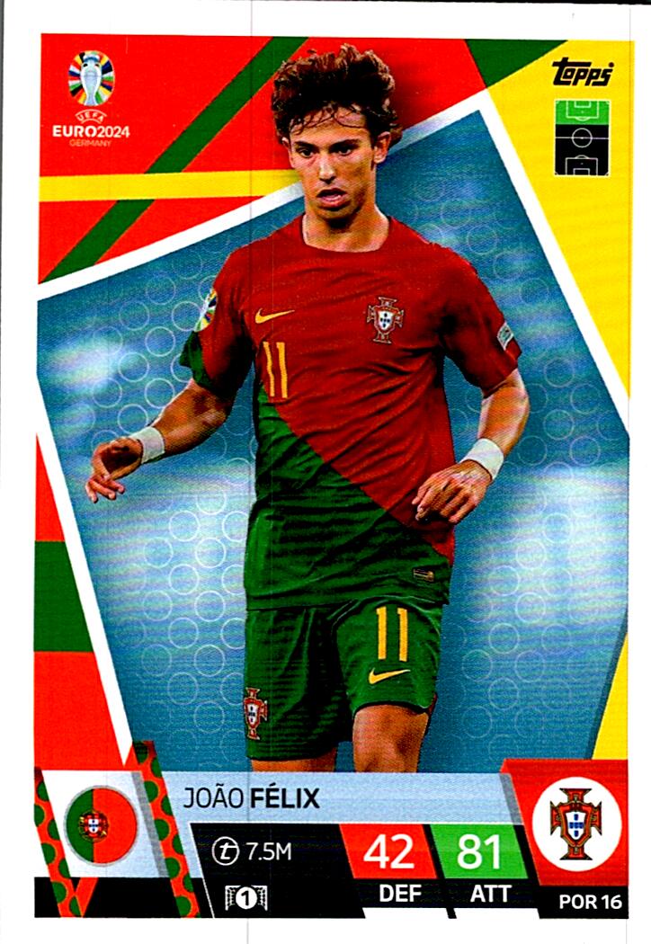 TOPPS MATCH ATTAX UEFA EURO 2024 JOAO FELIX PORTUGAL NºPOR16