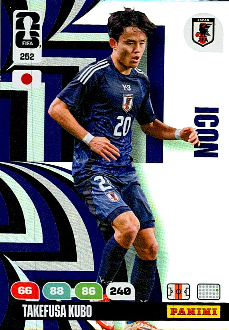 ADRENALYN WORLD CUP 2026 TAKEFUSA KUBO JAPAN ICON Nº252