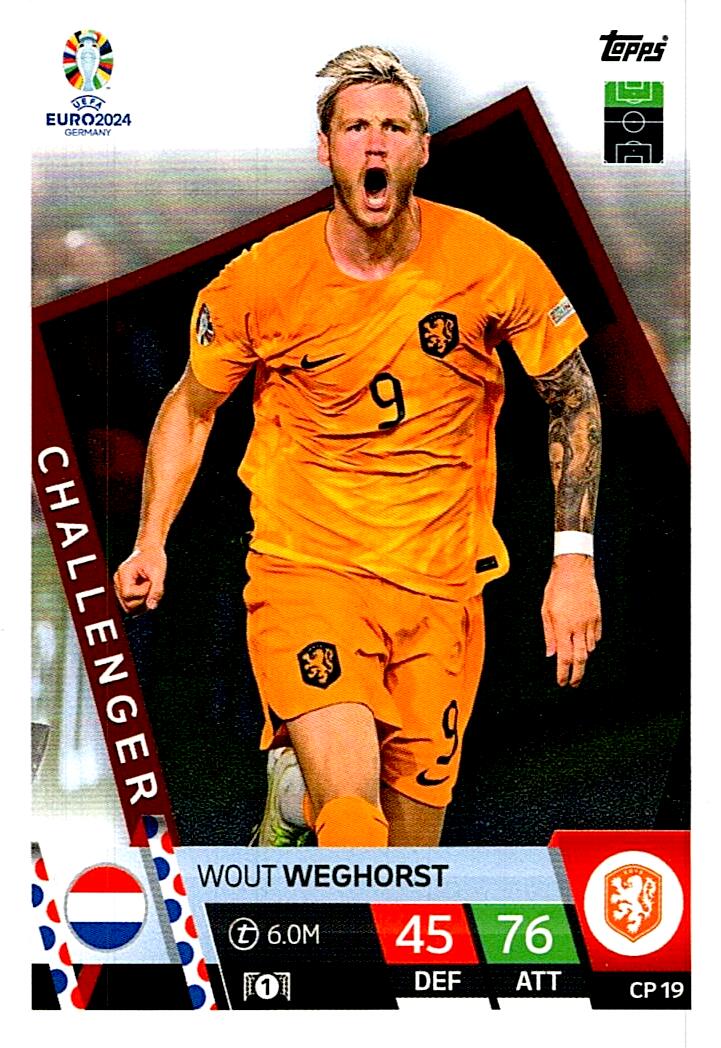 TOPPS UEFA EURO 2024 WOUT WEGHORST CHALLENGER CP 19