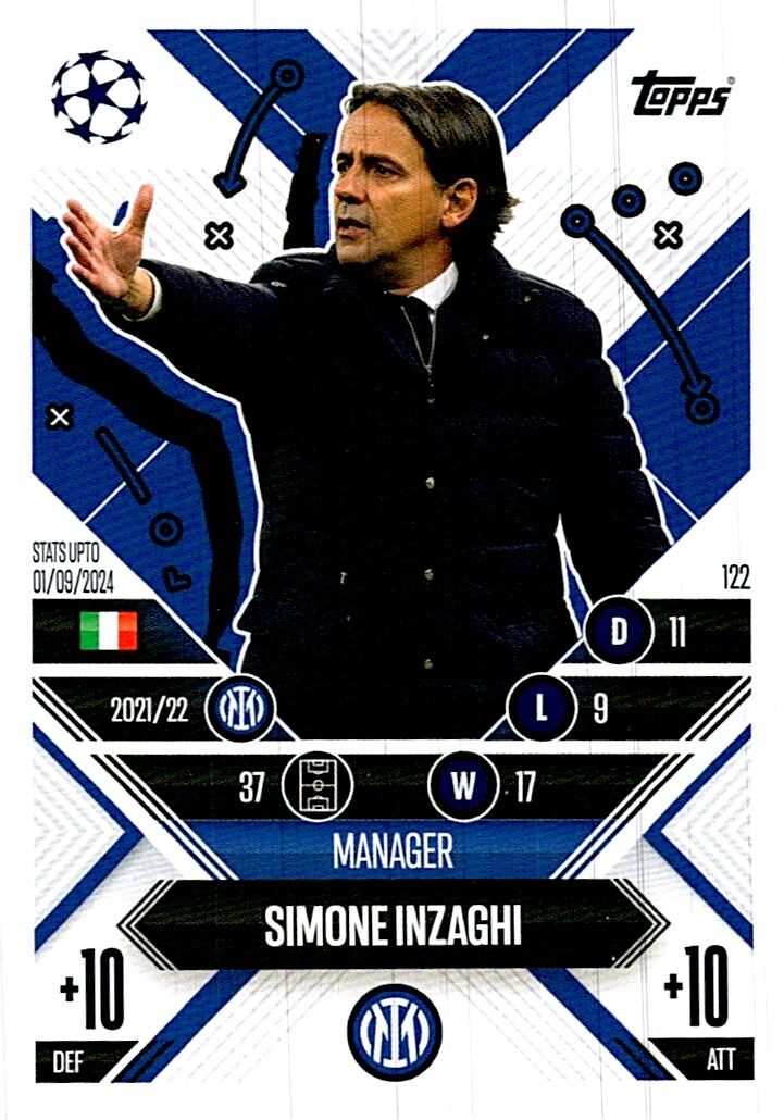 Match Attax Extra 2025 Simone Inzaghi nº122