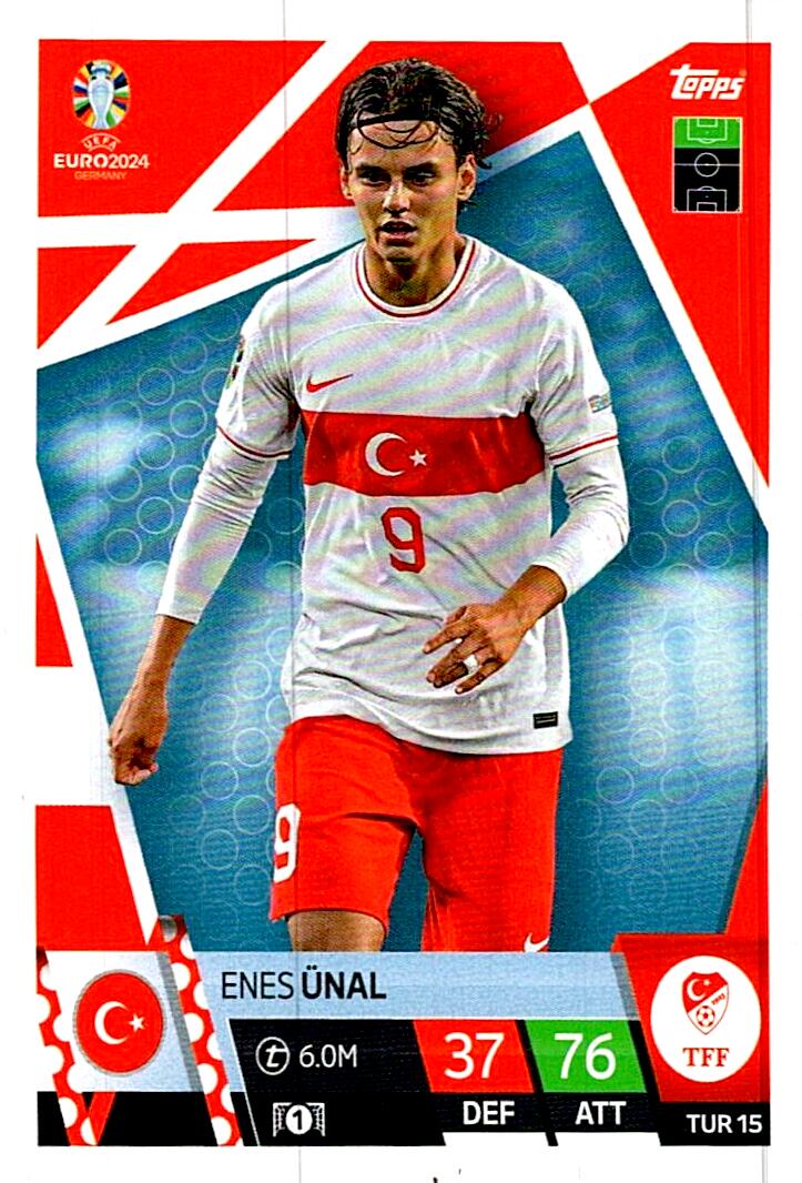TOPPS MATCH ATTAX UEFA EURO 2024 ENES ÜNAL TURQUIA NºTUR15