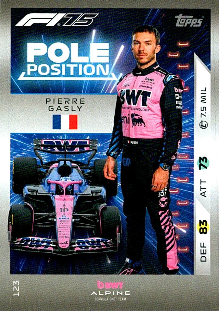 Turbo Attax 2025 POLE POSITION PIERRE GASLY nº123